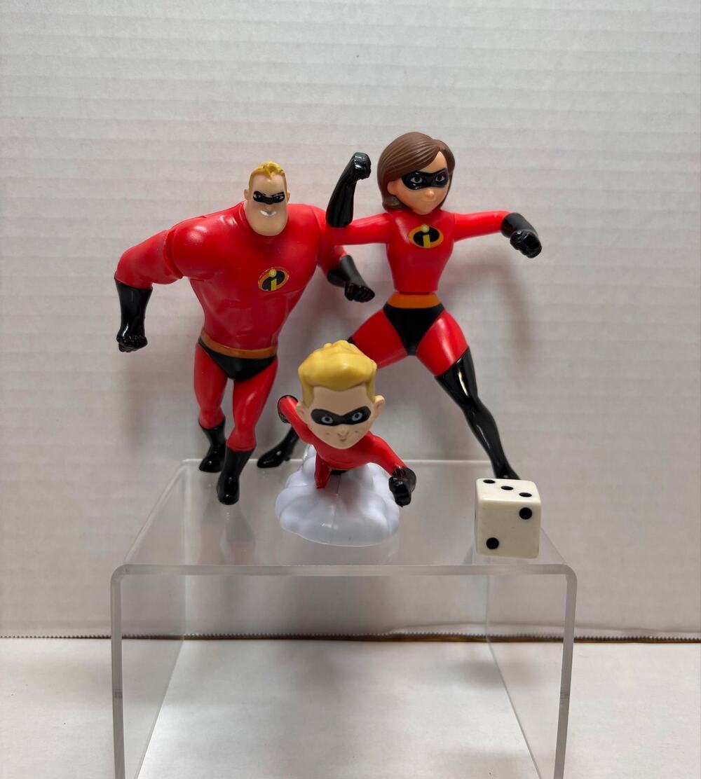 Incredibles Action Figure McDonalds Toy Lot Jack Jack Elastigirl Disney Pixar